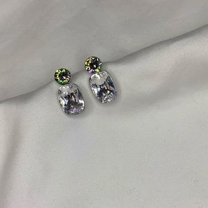 Swarovski style crystal earrings. Elegant statement pieces.